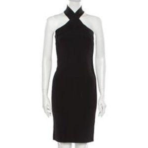 T by Alexander Wang Sheath Dress Black Halter neck